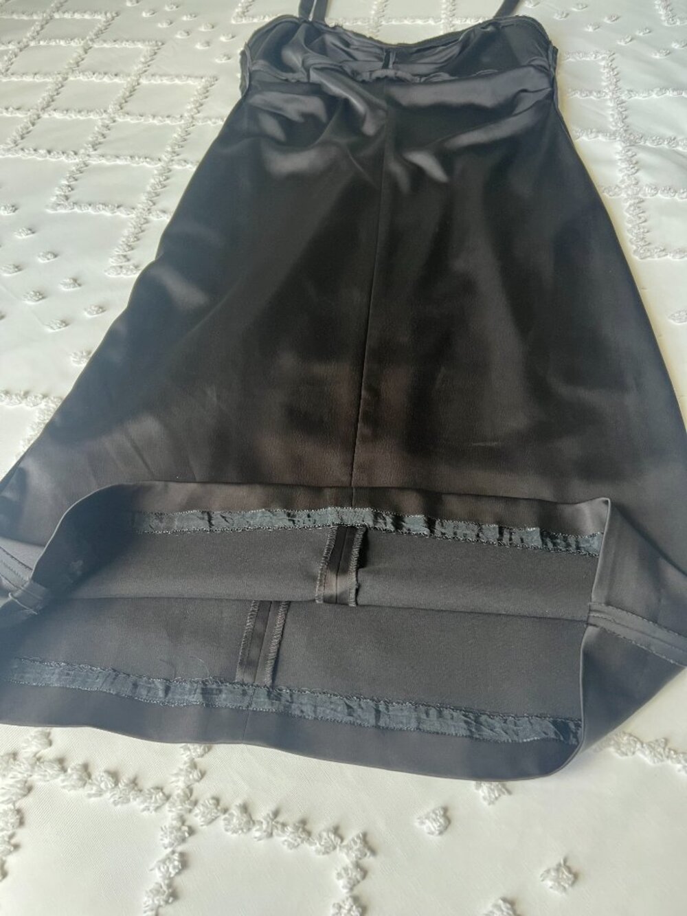 BCBGMaxAzria Satin Midi Black - "Little Black Dress" SIZE M - Picture 4 of 16